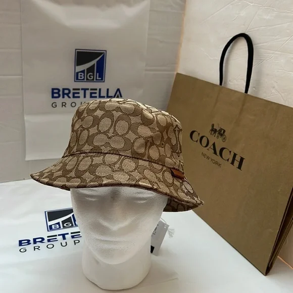 Coach New York Signature Reservable Bucket Hat one size Brand New COACH Unisex Signature Jacquard Bucket Hat Size  main image 2